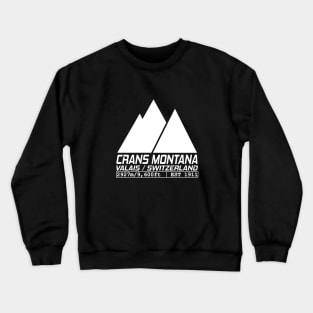 Retro Ski Val Thorens France Skiing and Mountain Biking Paradise Crewneck Sweatshirt